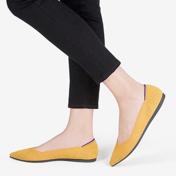 Rothy's Shoes - Rothy's The Point Flat in Marigold Yellow Retired 7.5